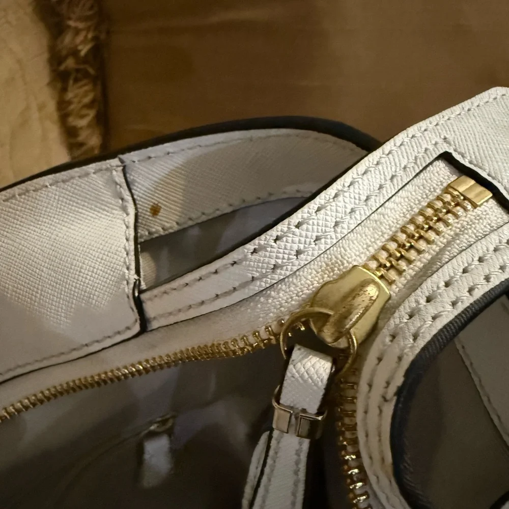 Coach Madison East West Tote Gingham Black & White Print Saffiano Leather - Picture 15 of 17